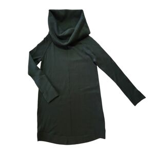 Vince Camuto XSmall Women Sweater Dress Dark Green Cowl Neck Long Sleeve Holiday